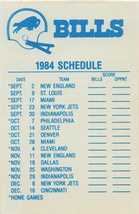 1984 Fleer Team Action - Stickers #NNO Buffalo Bills Helmet Back