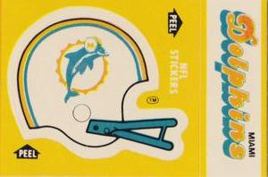 1984 Fleer Team Action - Stickers #NNO Miami Dolphins Helmet Front