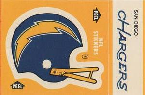 1984 Fleer Team Action - Stickers #NNO San Diego Chargers Helmet Front