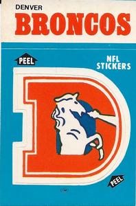 1985 Fleer Team Action - Stickers #NNO Denver Broncos Logo Front