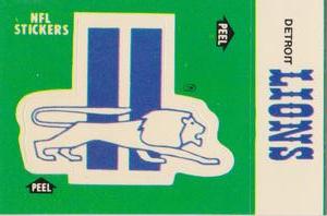 1986 Fleer Team Action - Stickers #NNO Detroit Lions Logo Front