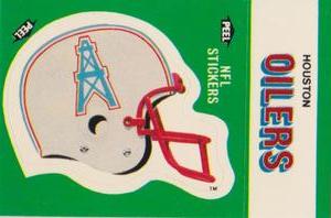 1986 Fleer Team Action - Stickers #NNO Houston Oilers Helmet Front