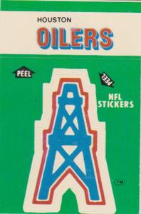 1986 Fleer Team Action - Stickers #NNO Houston Oilers Logo Front