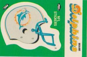 1986 Fleer Team Action - Stickers #NNO Miami Dolphins Helmet Front