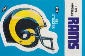 1987 Fleer Team Action - Stickers #NNO Los Angeles Rams Helmet Front