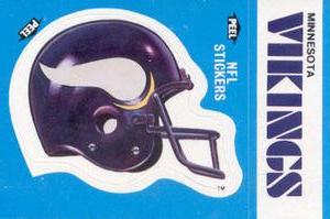 1987 Fleer Team Action - Stickers #NNO Minnesota Vikings Helmet Front