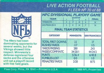 1988 Fleer Team Action #70 NFC Playoff Back