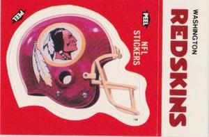 1988 Fleer Team Action - Stickers #NNO Washington Redskins Helmet Front