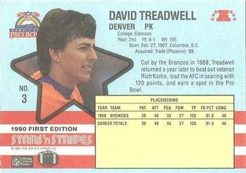 1990 Asher Candy Stars 'n Stripes #3 David Treadwell Back