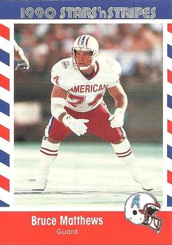 1990 Asher Candy Stars 'n Stripes #26 Bruce Matthews Front