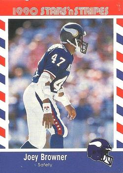 1990 Asher Candy Stars 'n Stripes #55 Joey Browner Front