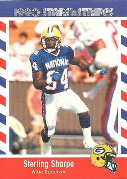 1990 Asher Candy Stars 'n Stripes #74 Sterling Sharpe Front