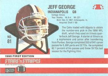 1990 Asher Candy Stars 'n Stripes #81 Jeff George Back