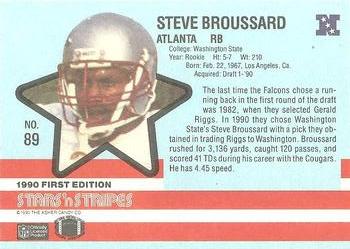 1990 Asher Candy Stars 'n Stripes #89 Steve Broussard Back
