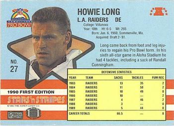 1990 Asher Candy Stars 'n Stripes #27 Howie Long Back