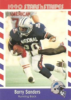 1990 Asher Candy Stars 'n Stripes #44 Barry Sanders Front