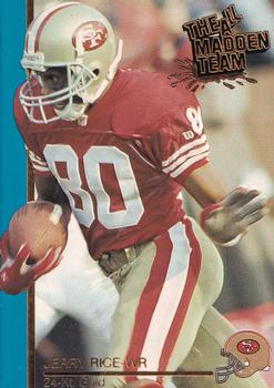 1991 Action Packed All-Madden - 24K Gold #43G Jerry Rice Front
