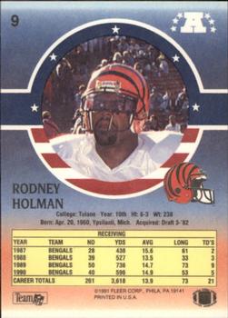 1991 Fleer Stars 'n Stripes #9 Rodney Holman Back