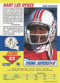 1991 Score - Young Superstars #23 Hart Lee Dykes Back