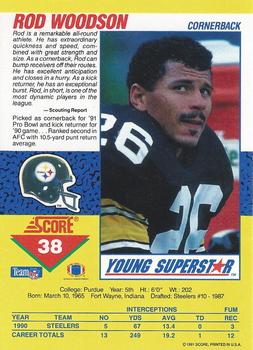 1991 Score - Young Superstars #38 Rod Woodson Back