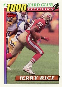 1991 Topps - 1000 Yard Club #1 Jerry Rice Front