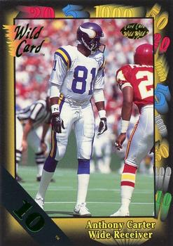 1991 Wild Card - 10 Stripe #114 Anthony Carter Front