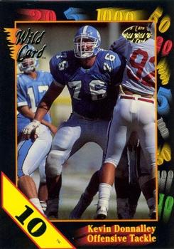 1991 Wild Card Draft - 10 Stripe #42 Kevin Donnalley Front