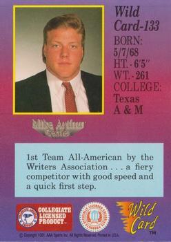 1991 Wild Card Draft - 100 Stripe #133 Mike Arthur Back