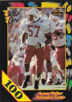 1991 Wild Card Draft - 100 Stripe #147 Kenny Walker Front