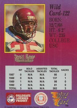 1991 Wild Card Draft - 1000 Stripe #122 Scott Ross Back