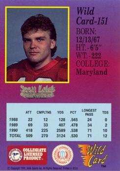 1991 Wild Card Draft - 1000 Stripe #151 Scott Zolak Back