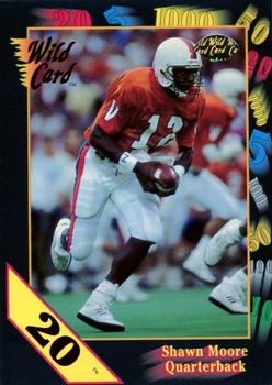 1991 Wild Card Draft - 20 Stripe #24 Shawn Moore Front