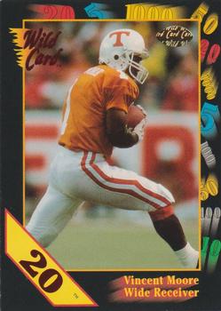 1991 Wild Card Draft - 20 Stripe #26 Vince Moore Front