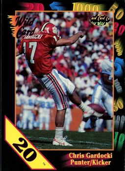 1991 Wild Card Draft - 20 Stripe #45 Chris Gardocki Front