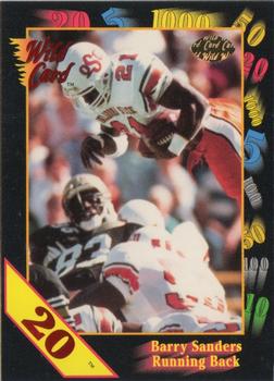 1991 Wild Card Draft - 20 Stripe #106 Barry Sanders Front