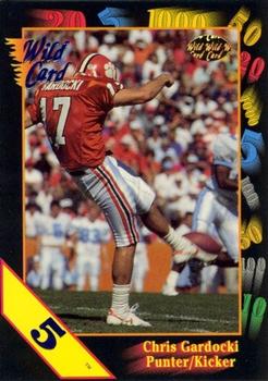 1991 Wild Card Draft - 5 Stripe #45 Chris Gardocki Front