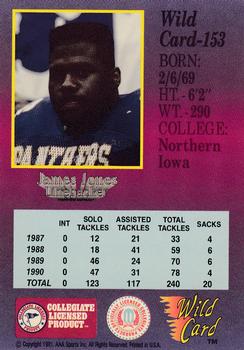 1991 Wild Card Draft - 5 Stripe #153 James Jones Back