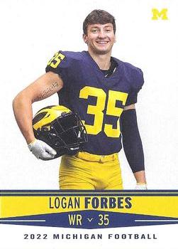 2022 Valiant Michigan Wolverines #116 Logan Forbes Front