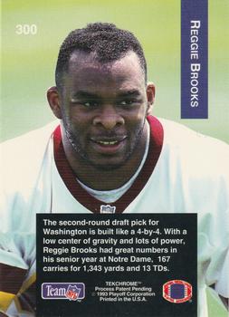 1993 Playoff #300 Reggie Brooks Back