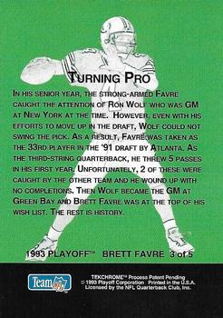 1993 Playoff - Brett Favre #3 Brett Favre Back