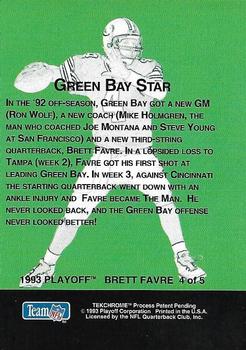 1993 Playoff - Brett Favre #4 Brett Favre Back