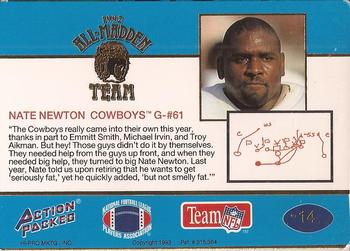 1992 Action Packed All-Madden #14 Nate Newton Back