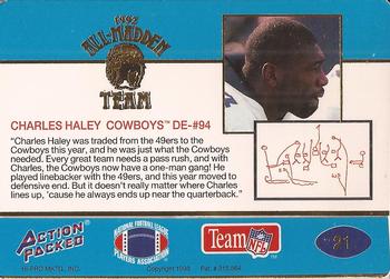 1992 Action Packed All-Madden #21 Charles Haley Back