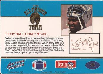 1992 Action Packed All-Madden #26 Jerry Ball Back
