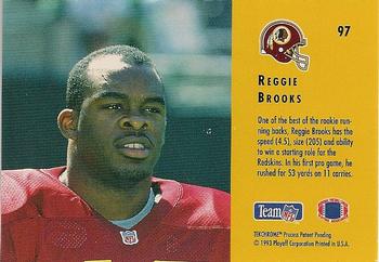 1993 Playoff Contenders #97 Reggie Brooks Back
