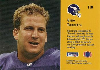 1993 Playoff Contenders #118 Gino Torretta Back
