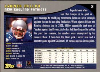 2001 Topps - Topps Collection #2 Lawyer Milloy Back