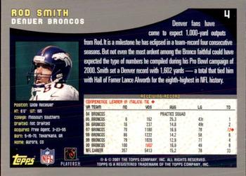 2001 Topps - Topps Collection #4 Rod Smith Back