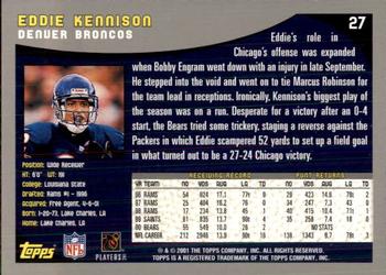 2001 Topps - Topps Collection #27 Eddie Kennison Back