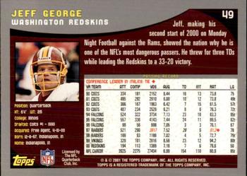 2001 Topps - Topps Collection #49 Jeff George Back